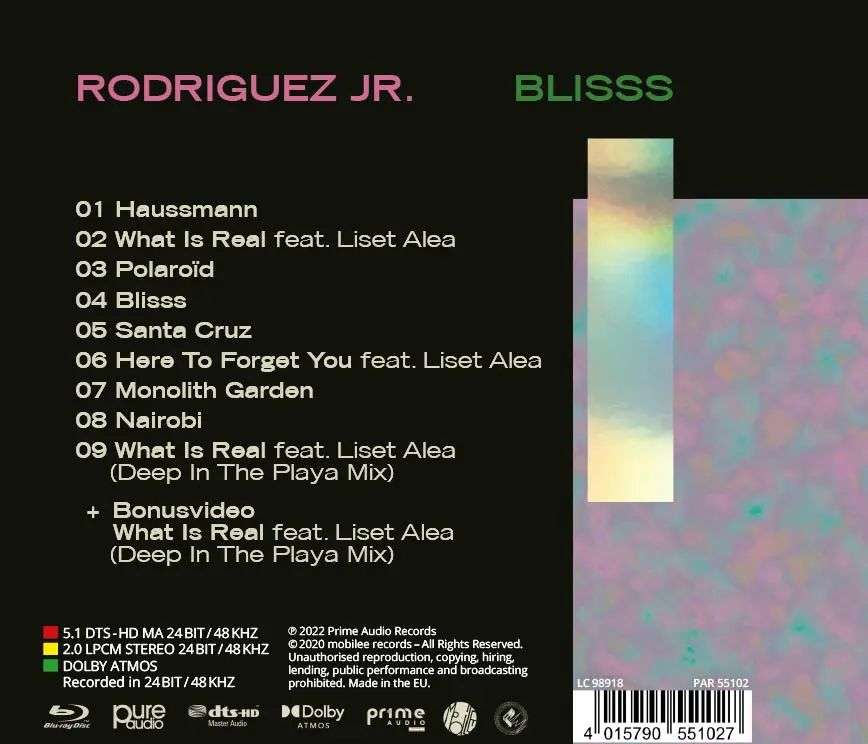 RODRIGUEZ JR. - Bliss Blu-ray Disc Pure Audio