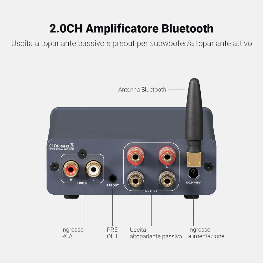 Fosi Audio BT20A Pro 48V amplificatore USATO