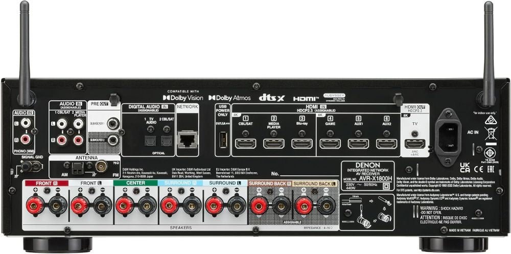 Denon AVR-X1800H sintoamplificatore 7.2 canali USATO