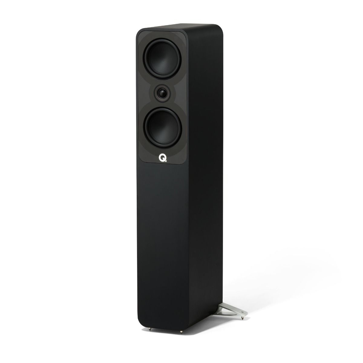 Q Acoustics 5020 Coppia di altoparlanti da scaffale bianco satinato, driver medio/basso da 12,7 cm, tweeter da 1, sistema stereo per home theater, sistema audio surround per TV/giradischi