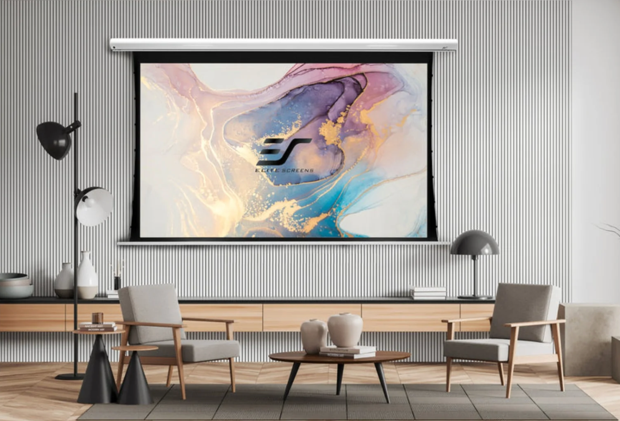 EliteScreen Saker TAB-Tension Schermo avvolgibile dall'alto