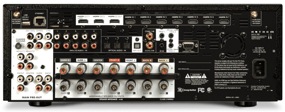 Anthem MRX 740 8K Ricevitore AV 7.2 canali