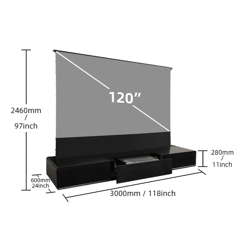 SHORE mobile Laser TV per schermo avvolgibile