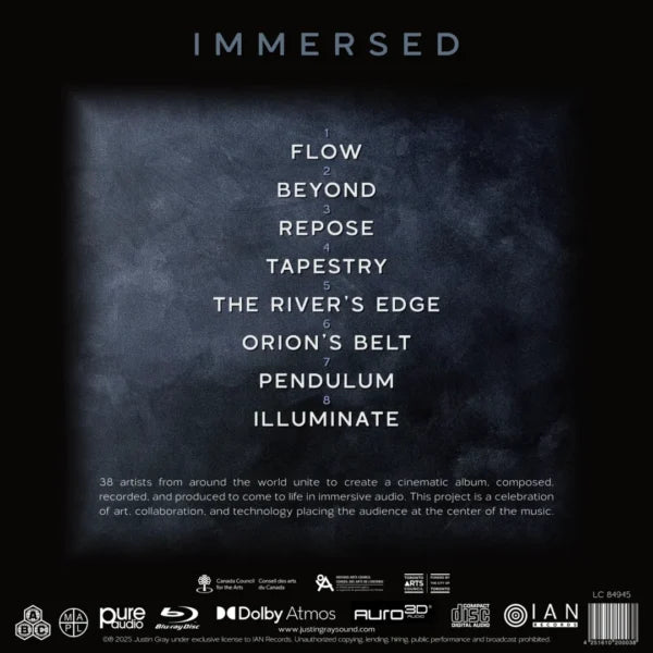 JUSTIN GRAY - Immersed - Blu-ray ATMOS + CD audio