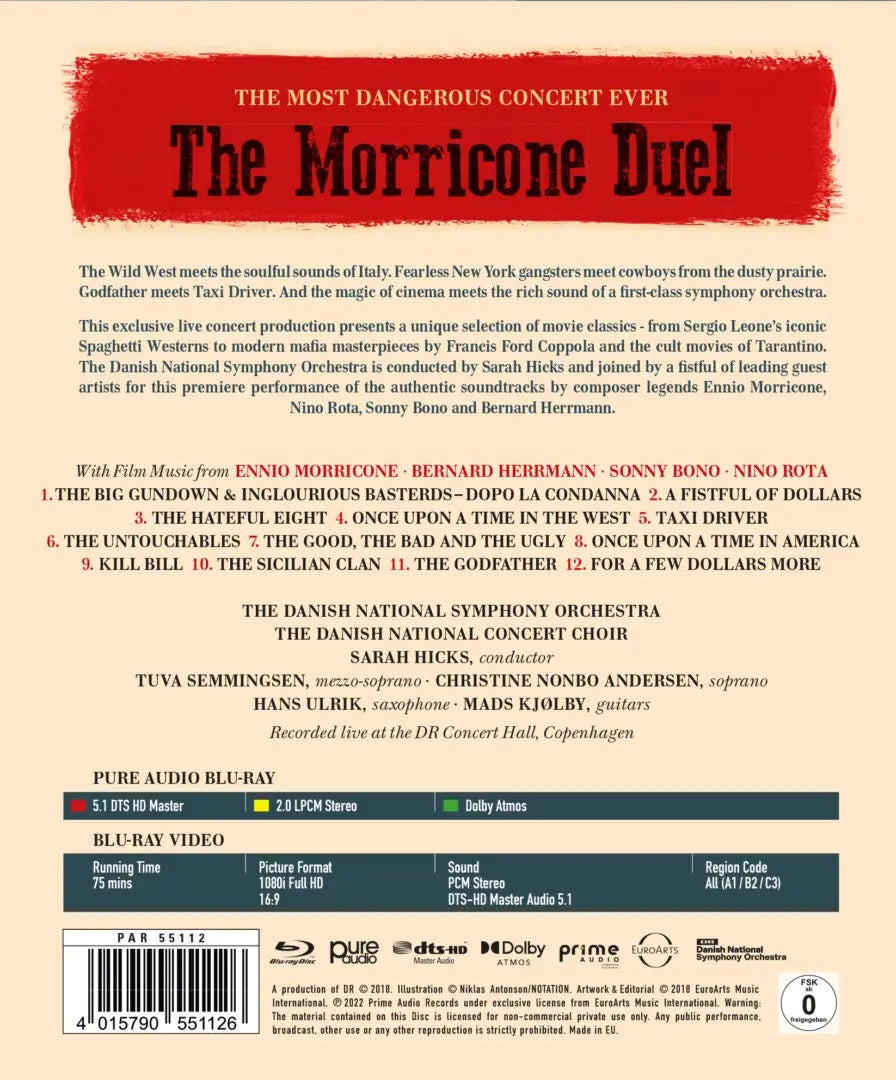 VARIOUS ARTISTS - The Morricone Duel Blu ray video + Blu ray audio