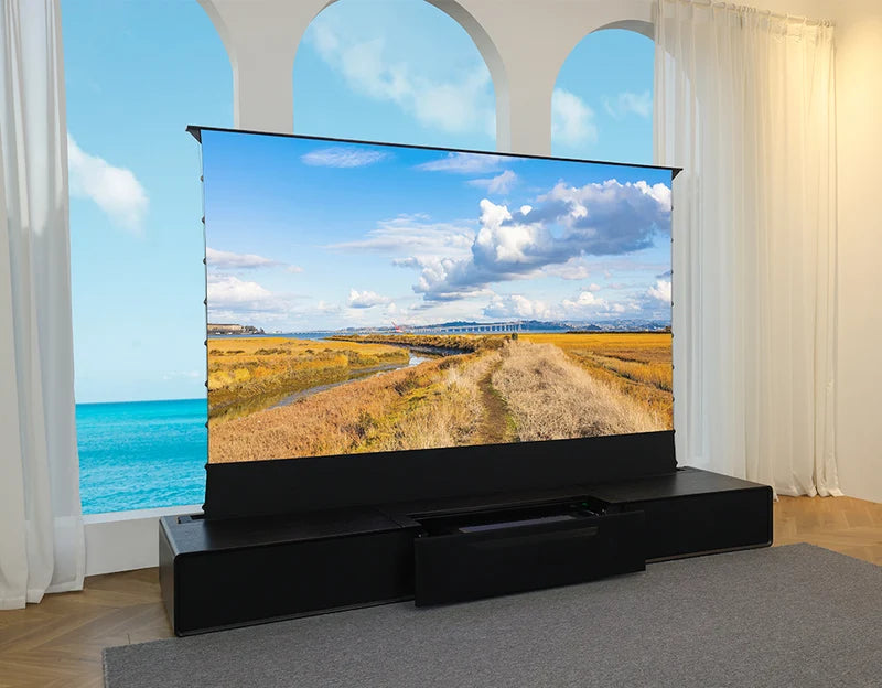SHORE mobile Laser TV per schermo avvolgibile