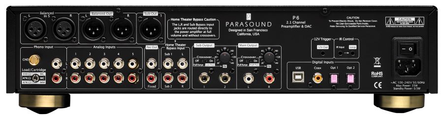 Parasound P6 preamplificatore stereo con DAC