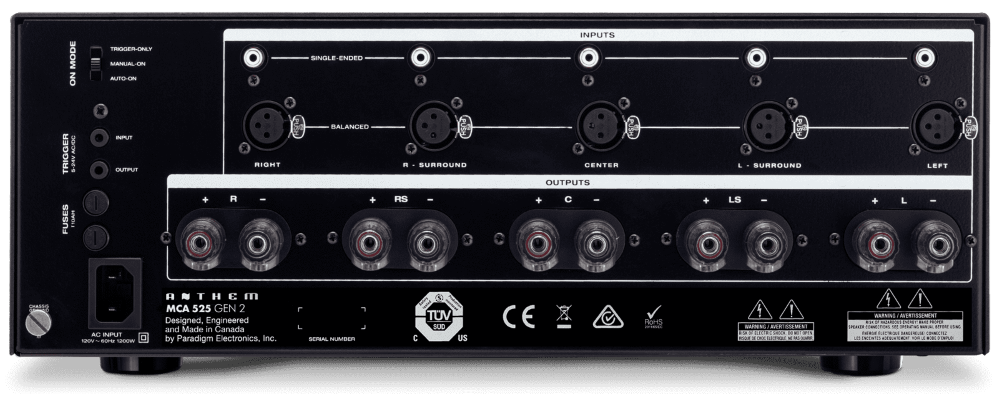 Anthem MCA 525 GEN 2 Amplificatore Finale 5 canali